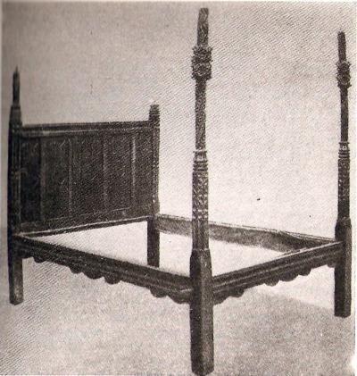 кровать с балдахином эпохи Тюдоров